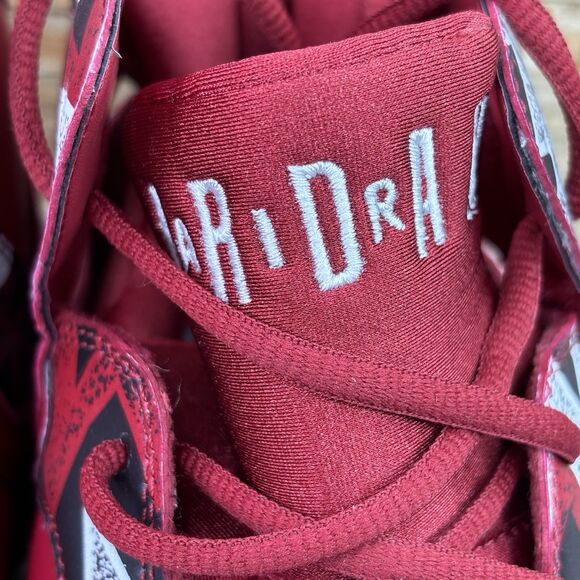 Size 12 Nike Jordan 7 Force Savage PE Oklahoma Football Cleats Red DV7324-661 main image 8